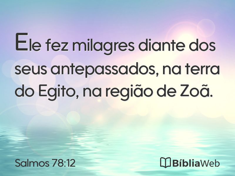 Salmos 78:12 em imagem para compartilhar