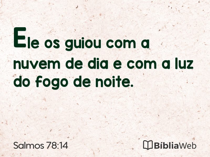 Salmos 78:14 em imagem para compartilhar