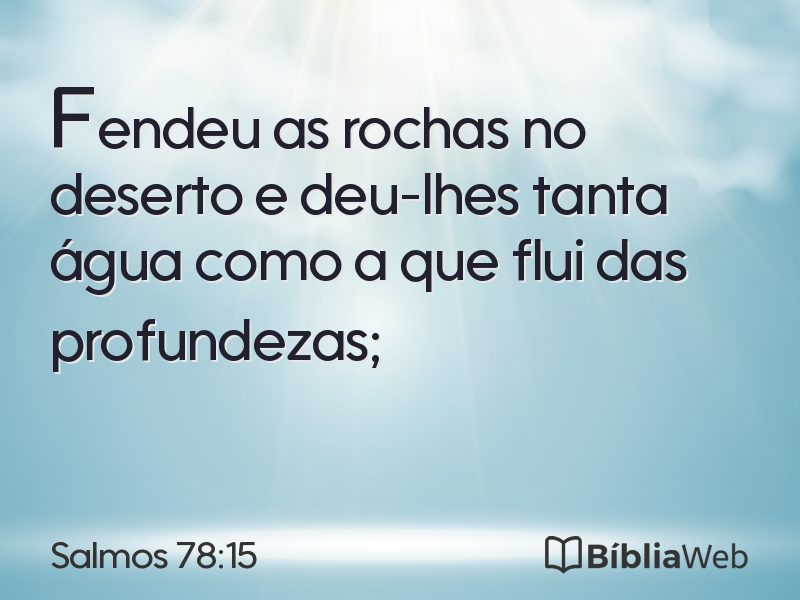 Salmos 78:15 em imagem para compartilhar