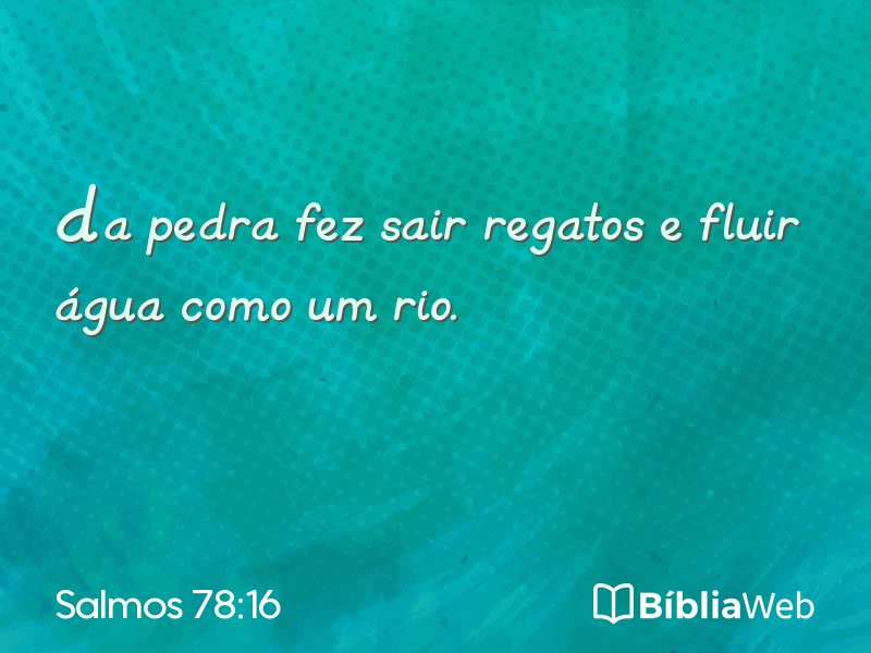 Salmos 78:16 em imagem para compartilhar