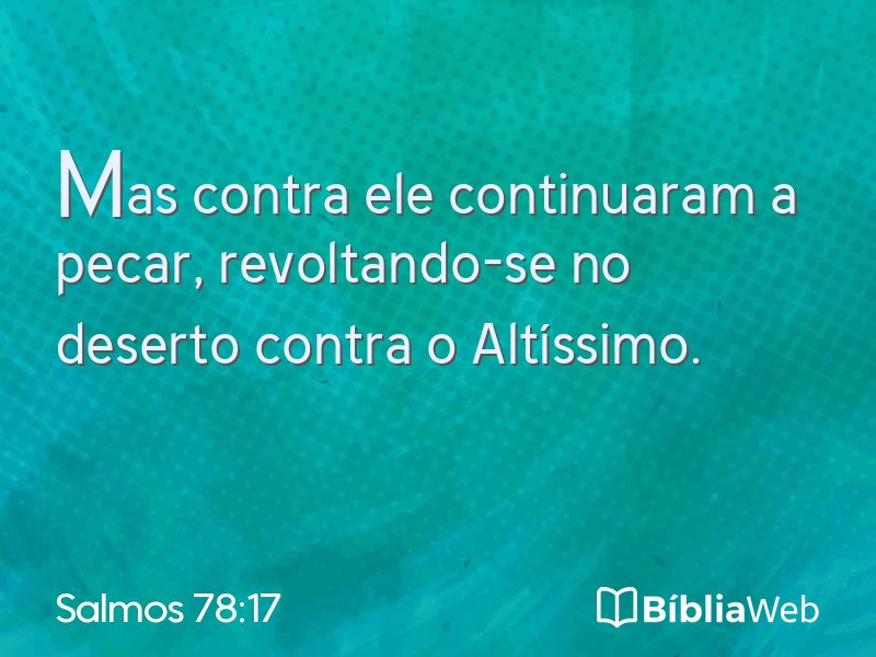 Salmos 78:17 em imagem para compartilhar