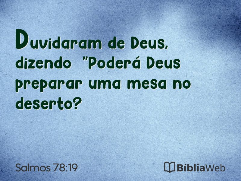 Salmos 78:19 em imagem para compartilhar
