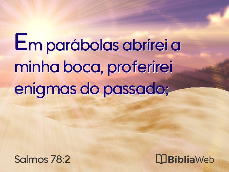 Salmos 78:2 em imagem para compartilhar