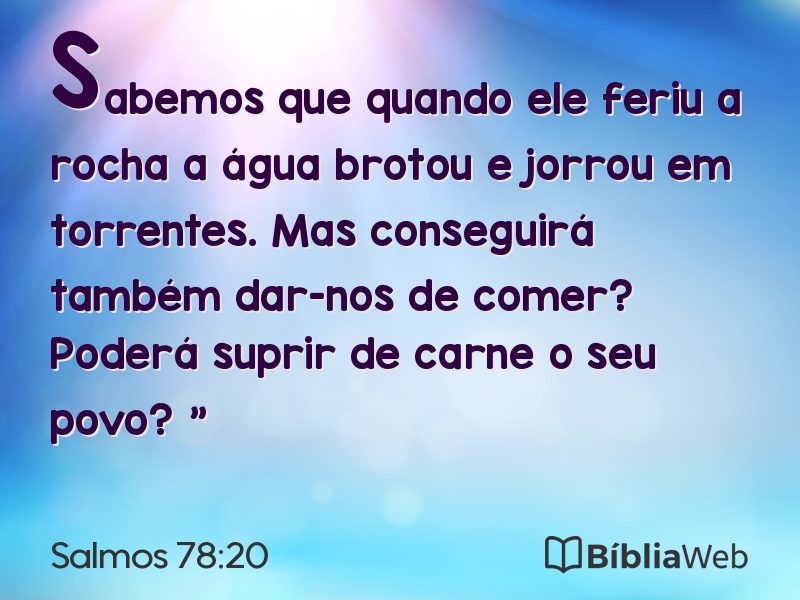 Salmos 78:20 em imagem para compartilhar