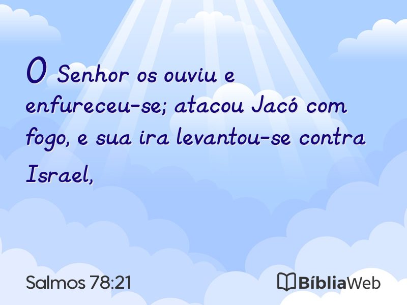 Salmos 78:21 em imagem para compartilhar