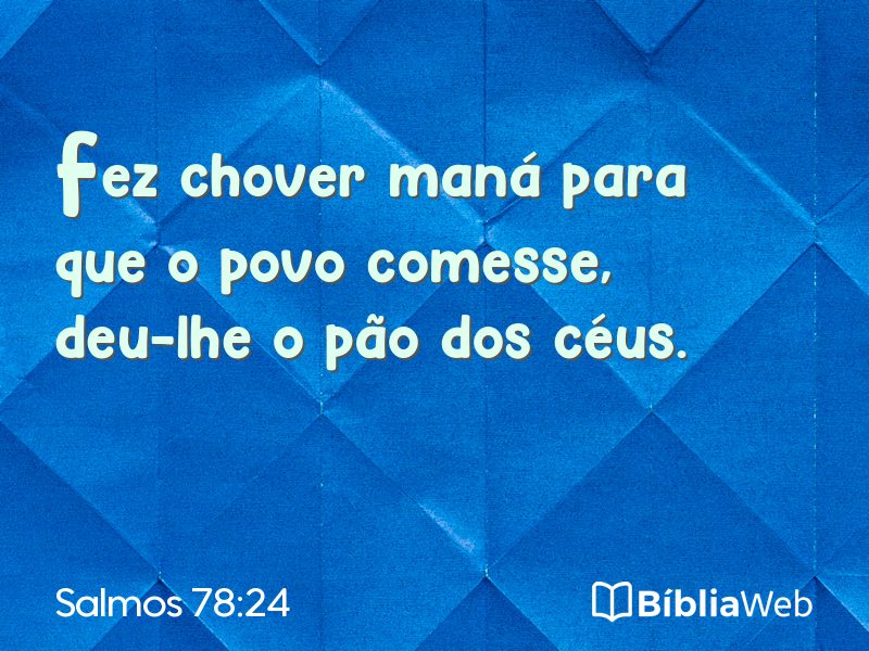 Salmos 78:24 em imagem para compartilhar
