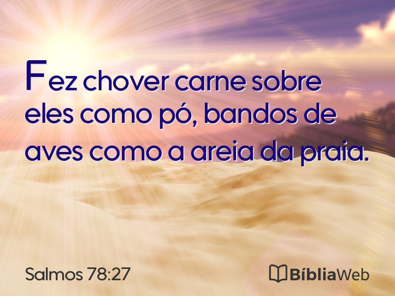 Salmos 78:27 em imagem para compartilhar