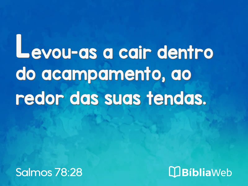 Salmos 78:28 em imagem para compartilhar
