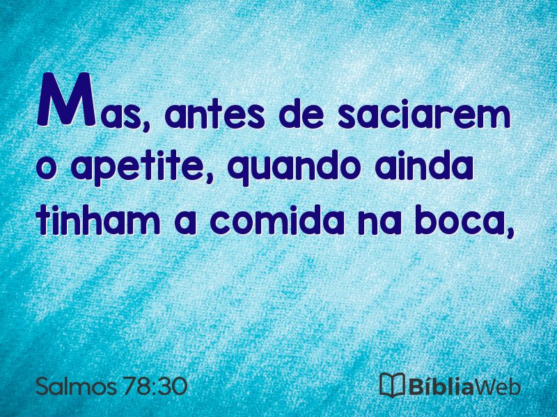 Salmos 78:30 em imagem para compartilhar