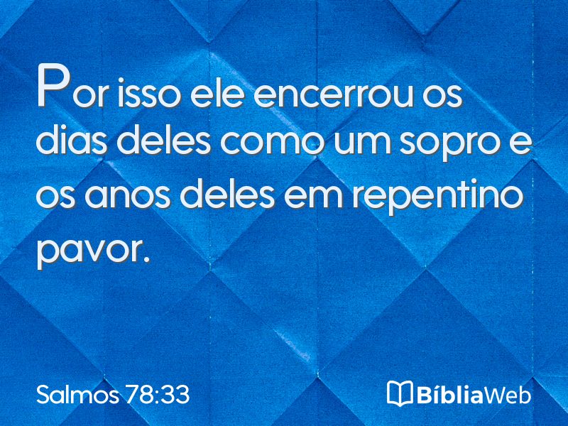 Salmos 78:33 em imagem para compartilhar