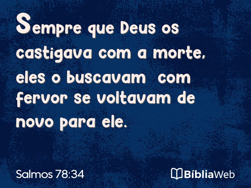 Salmos 78:34 em imagem para compartilhar
