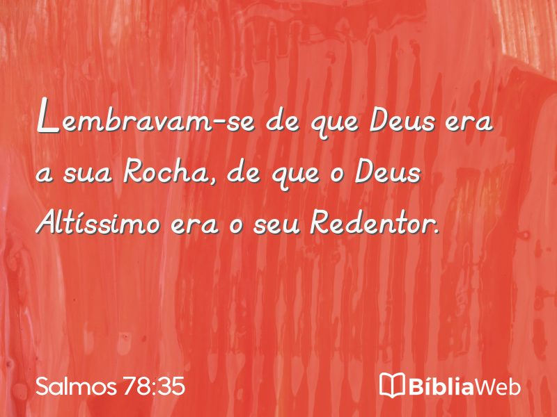Salmos 78:35 em imagem para compartilhar