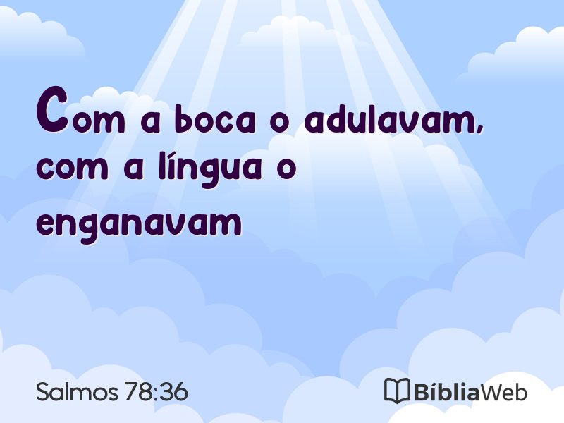Salmos 78:36 em imagem para compartilhar