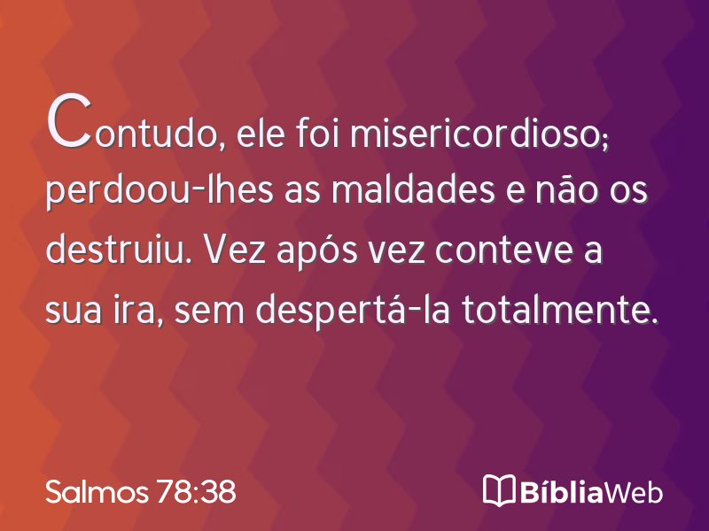 Salmos 78:38 em imagem para compartilhar