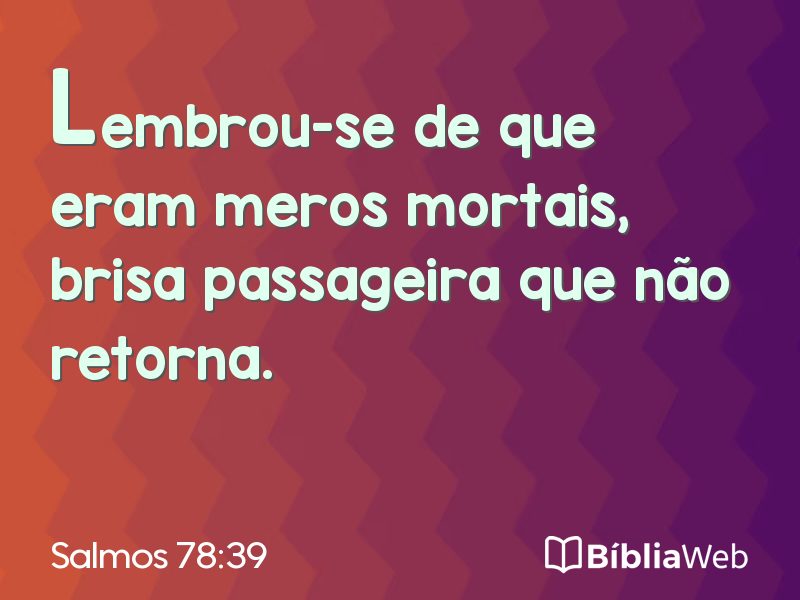 Salmos 78:39 em imagem para compartilhar