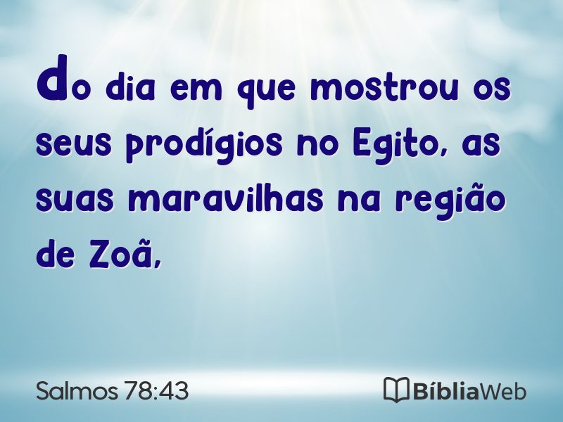 Salmos 78:43 em imagem para compartilhar