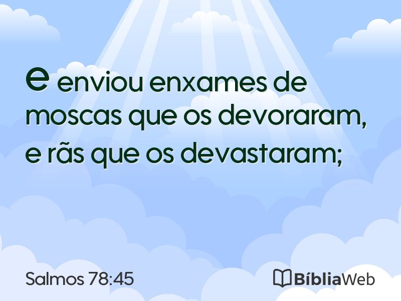 Salmos 78:45 em imagem para compartilhar