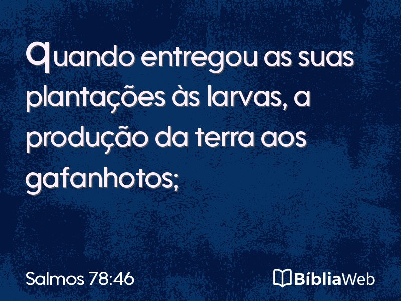 Salmos 78:46 em imagem para compartilhar