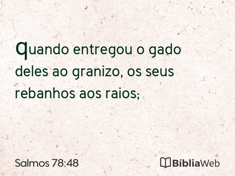 Salmos 78:48 em imagem para compartilhar