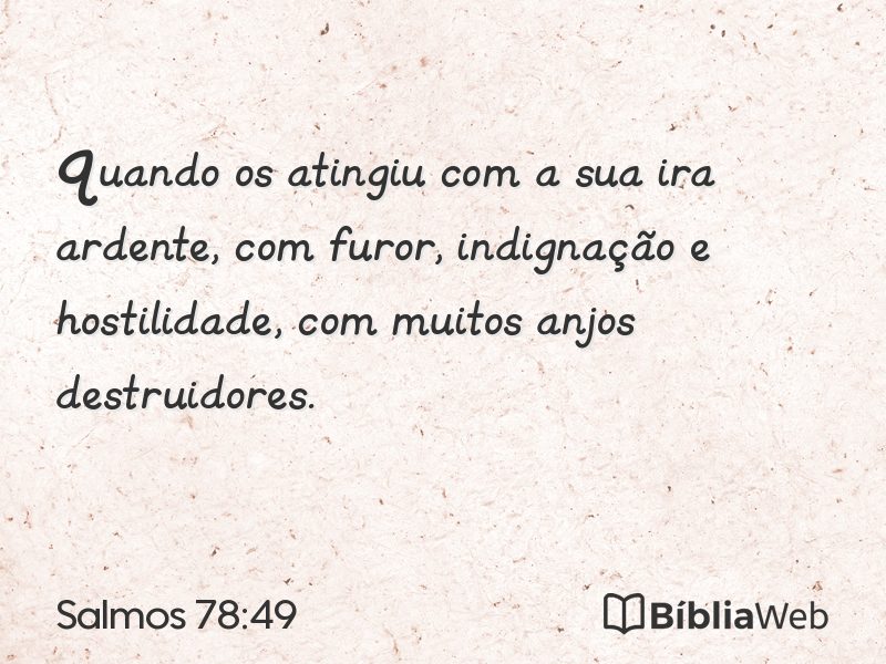 Salmos 78:49 em imagem para compartilhar