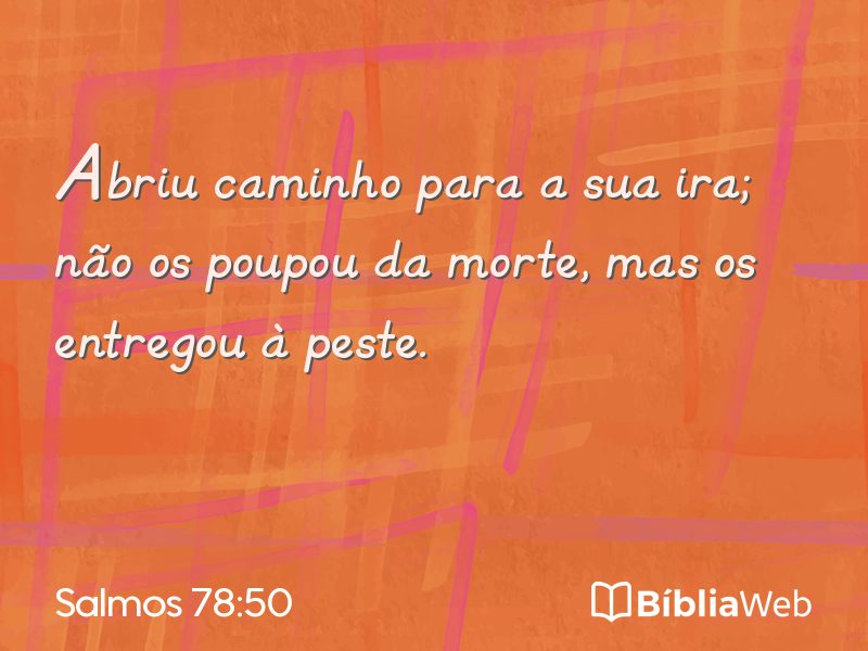 Salmos 78:50 em imagem para compartilhar