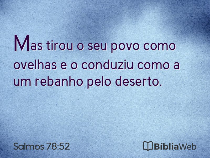 Salmos 78:52 em imagem para compartilhar