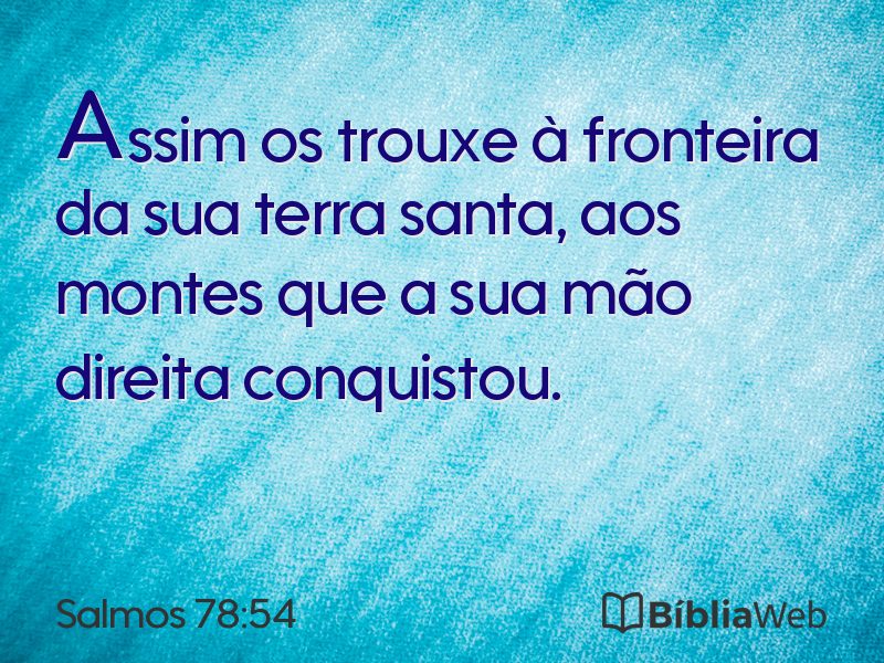 Salmos 78:54 em imagem para compartilhar