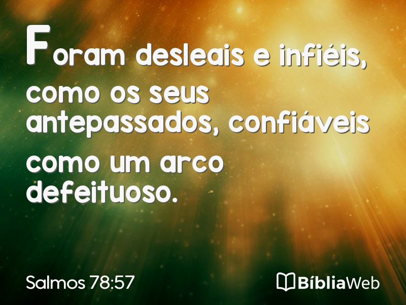 Salmos 78:57 em imagem para compartilhar
