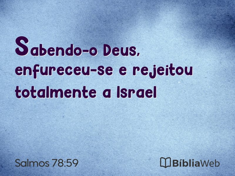 Salmos 78:59 em imagem para compartilhar