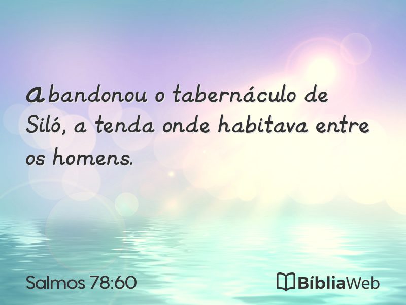 Salmos 78:60 em imagem para compartilhar
