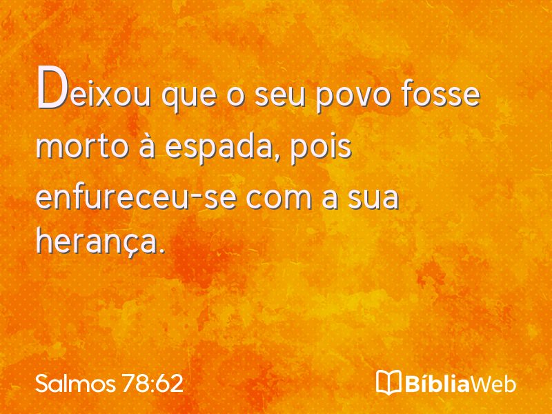 Salmos 78:62 em imagem para compartilhar