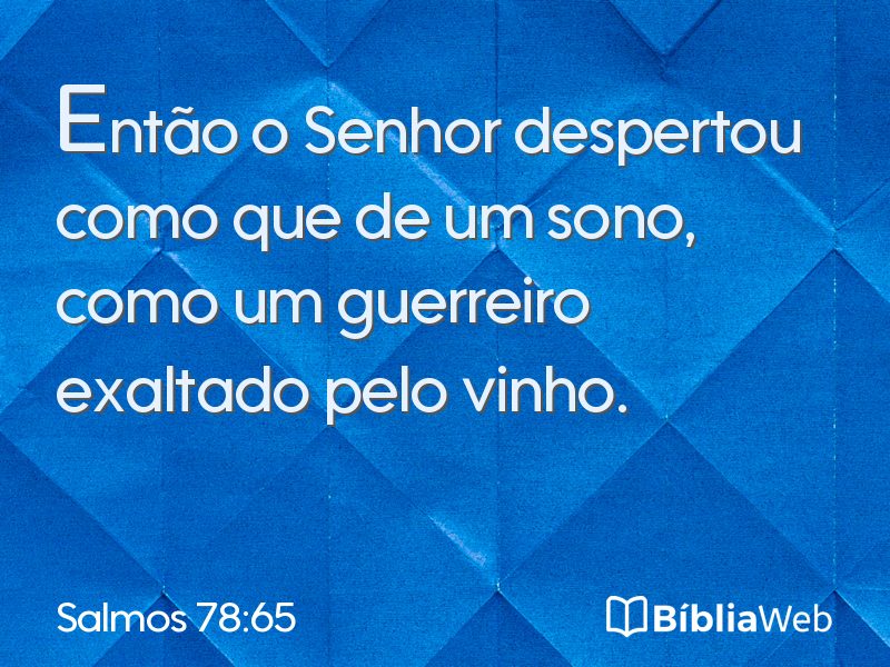 Salmos 78:65 em imagem para compartilhar