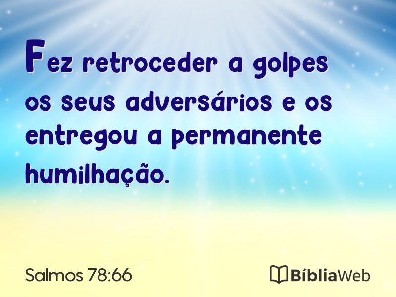 Salmos 78:66 em imagem para compartilhar