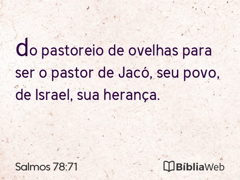 Salmos 78:71 em imagem para compartilhar