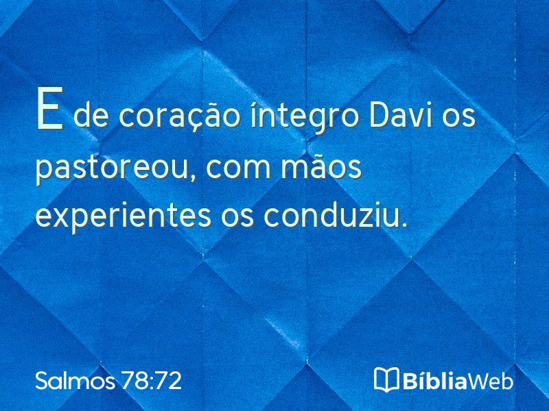 Salmos 78:72 em imagem para compartilhar