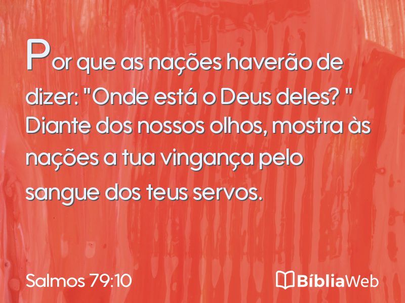 Salmos 79:10 em imagem para compartilhar