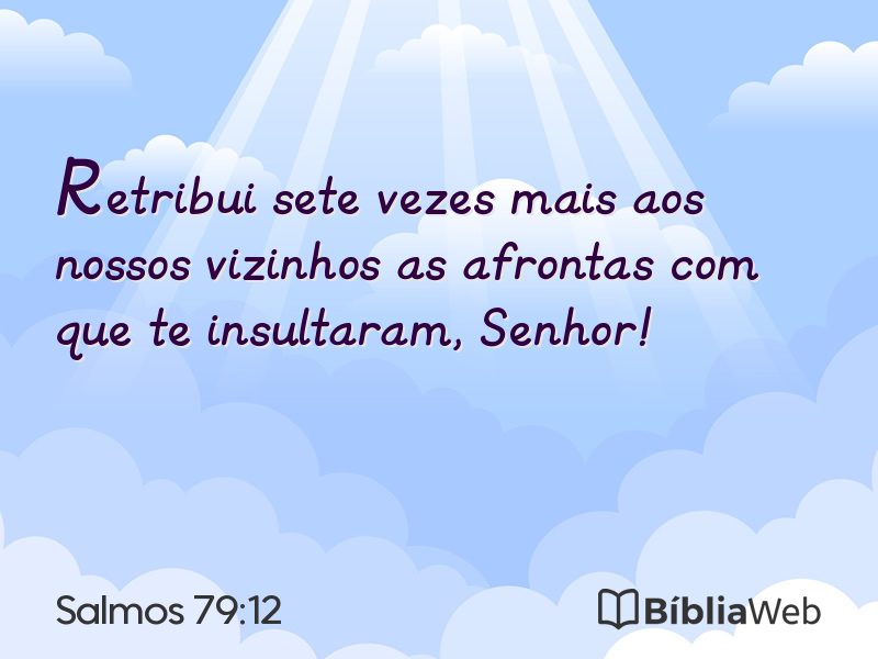 Salmos 79:12 em imagem para compartilhar