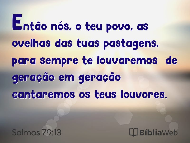 Salmos 79:13 em imagem para compartilhar