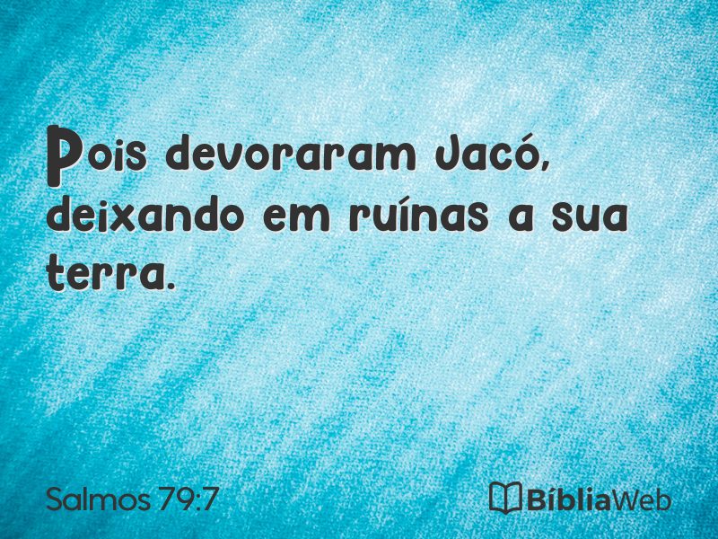 Salmos 79:7 em imagem para compartilhar
