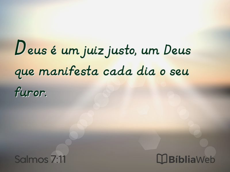 Salmos 7:11 em imagem para compartilhar