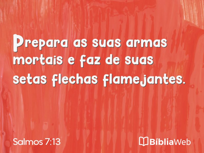 Salmos 7:13 em imagem para compartilhar