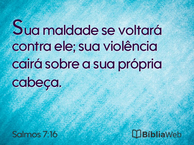 Salmos 7:16 em imagem para compartilhar