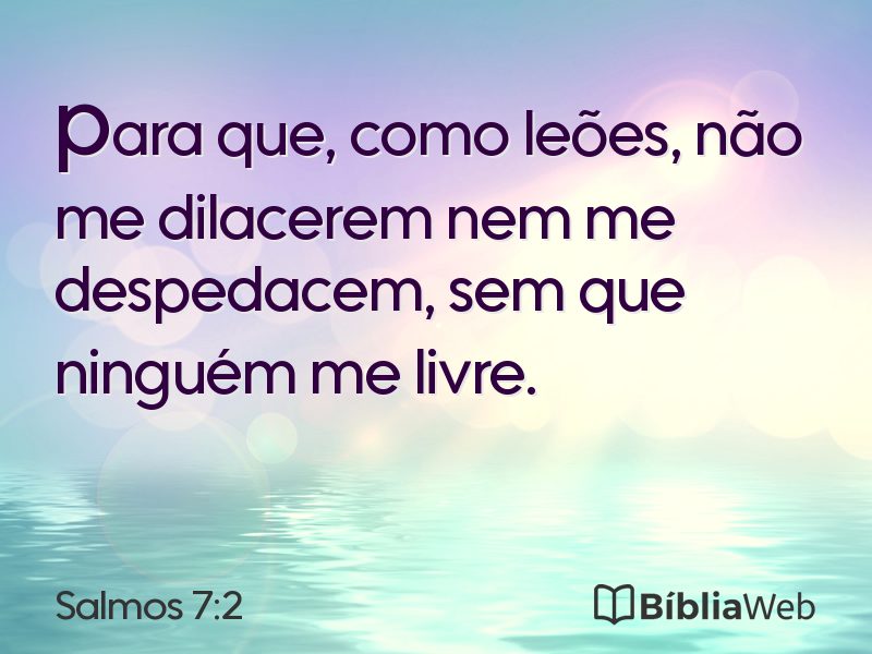 Salmos 7:2 em imagem para compartilhar