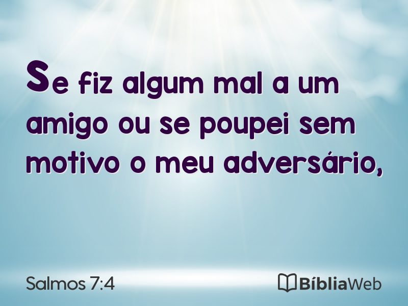 Salmos 7:4 em imagem para compartilhar