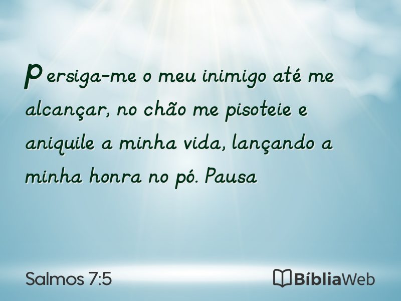 Salmos 7:5 em imagem para compartilhar