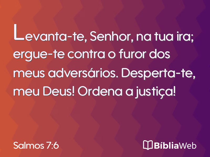 Salmos 7:6 em imagem para compartilhar