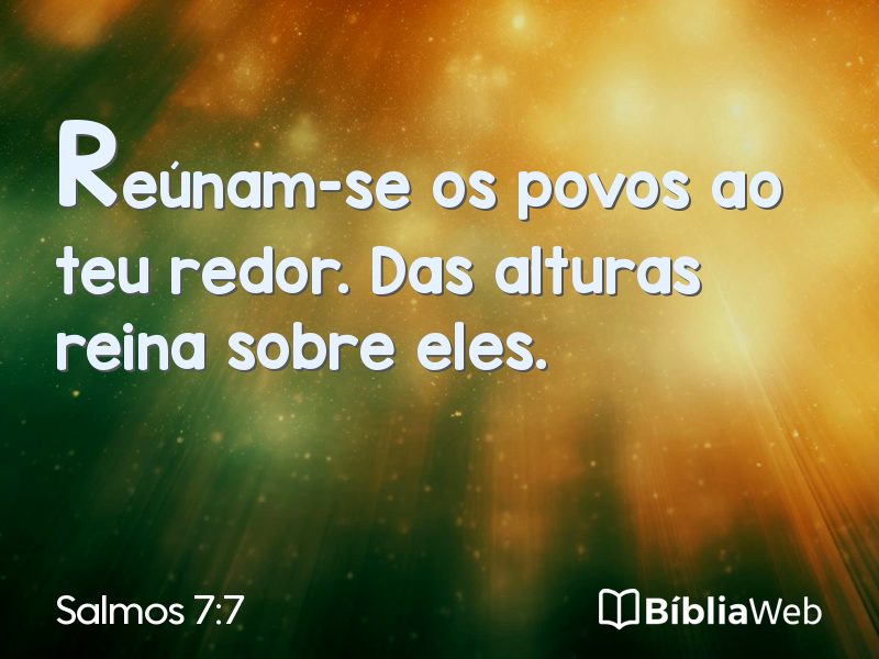 Salmos 7:7 em imagem para compartilhar