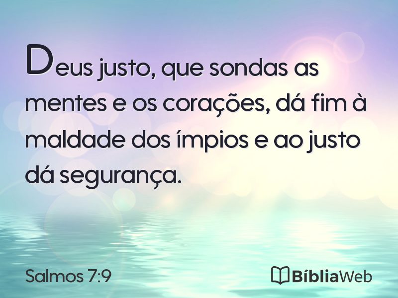 Salmos 7:9 em imagem para compartilhar