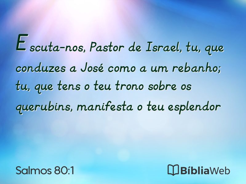 Salmos 80:1 em imagem para compartilhar