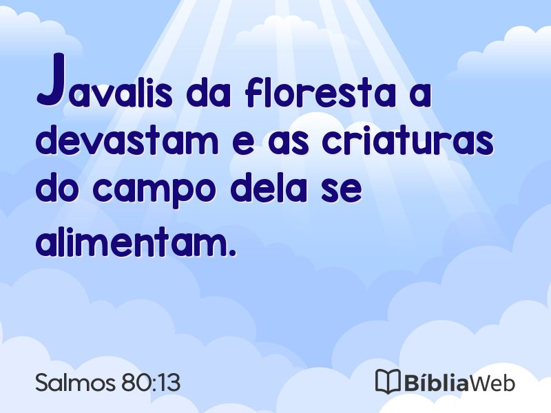 Salmos 80:13 em imagem para compartilhar